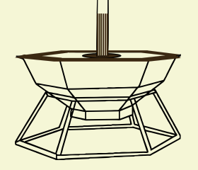 конструкция банного чана с деревянной отделкой и дымоходом